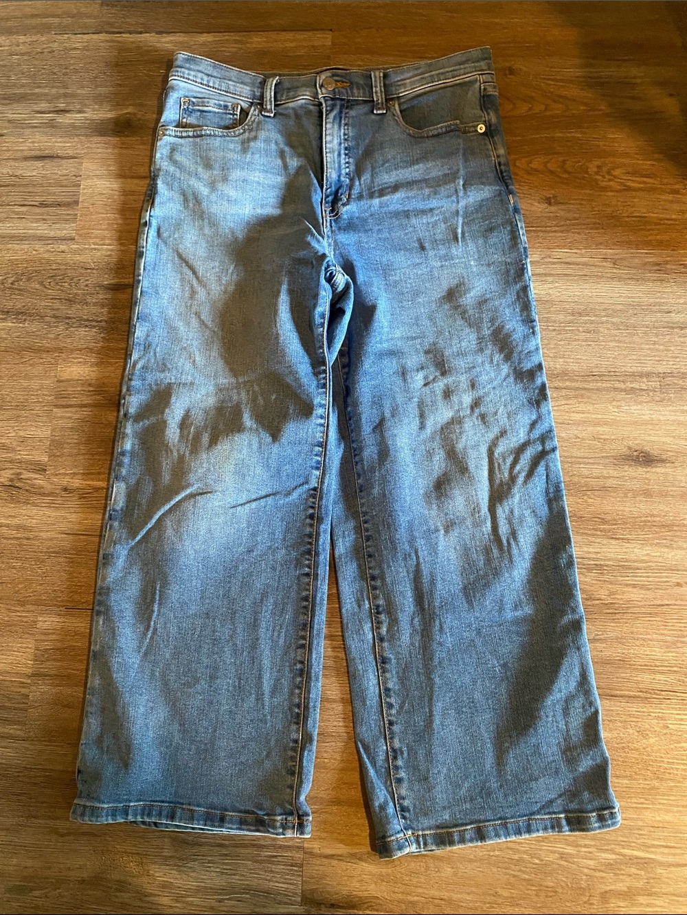 Banana republic jeans denim petite short 30 10 p wide leg high rise